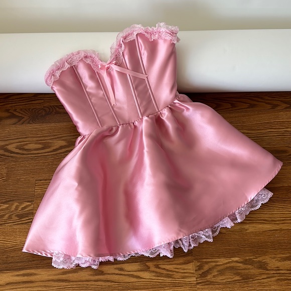 Dolls Kill Dresses Dolls Kill Sugar Thrillz Pink Corset Dress